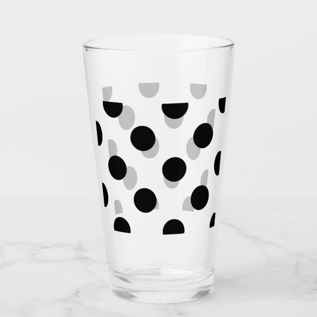 Black and White Polka Dot Glass (Front)