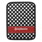 Black and White Polka Dot iPad Sleeve