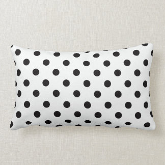 Black and White Polka Dot Lumbar Cushion