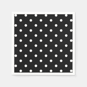 Black and white polka dot modern fashion napkin