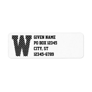 Black and White Polka Dot Monogram