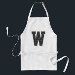 Black and White Polka Dot Monogram Standard Apron<br><div class="desc">Create your own black and white polka dot monogram text design. Customise the font style,  size and colour as needed. Customising tip: For the tiny white dots to show up on your final design,  keep the dots the top layer in this design.</div>
