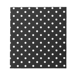 Black And White Polka Dot Notepad