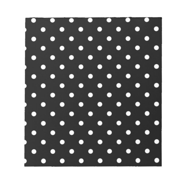 Black And White Polka Dot Notepad (Front)