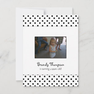 Black and White Polka Dot Party Invitation