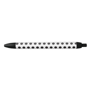 Black and White Polka Dot Pattern – Classic Minima Ink Pen