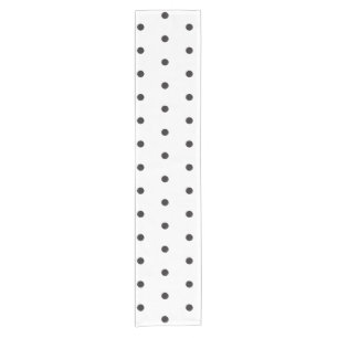 Black and White Polka Dot Pattern – Classic Minima Short Table Runner