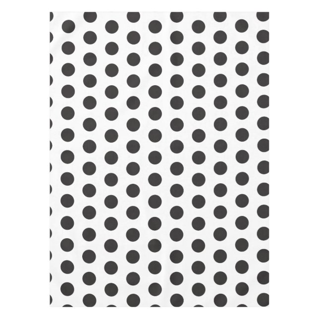 Black and White Polka Dot Pattern – Classic Minima Tablecloth (Front)