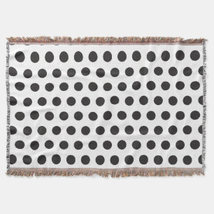 Black and White Polka Dot Pattern – Classic Minima Throw Blanket