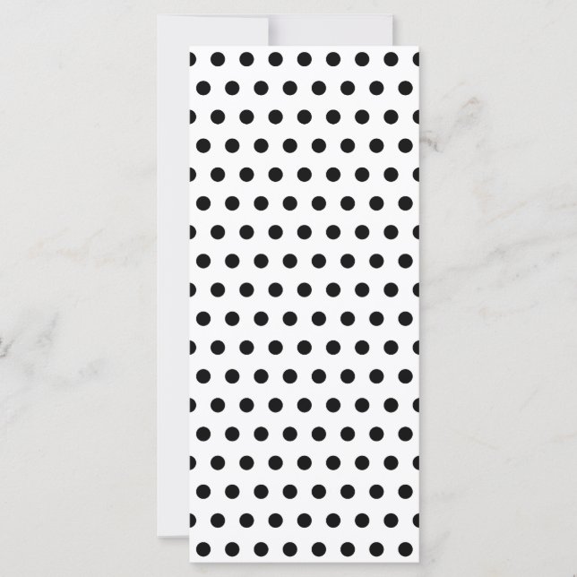 Black and White Polka Dot Pattern. Spotty. (Front)