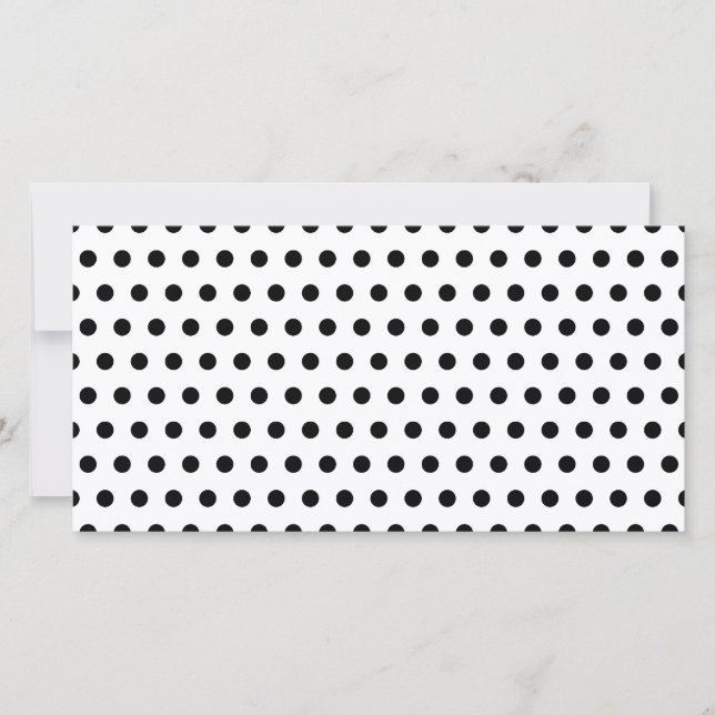 Black and White Polka Dot Pattern. Spotty. (Front)