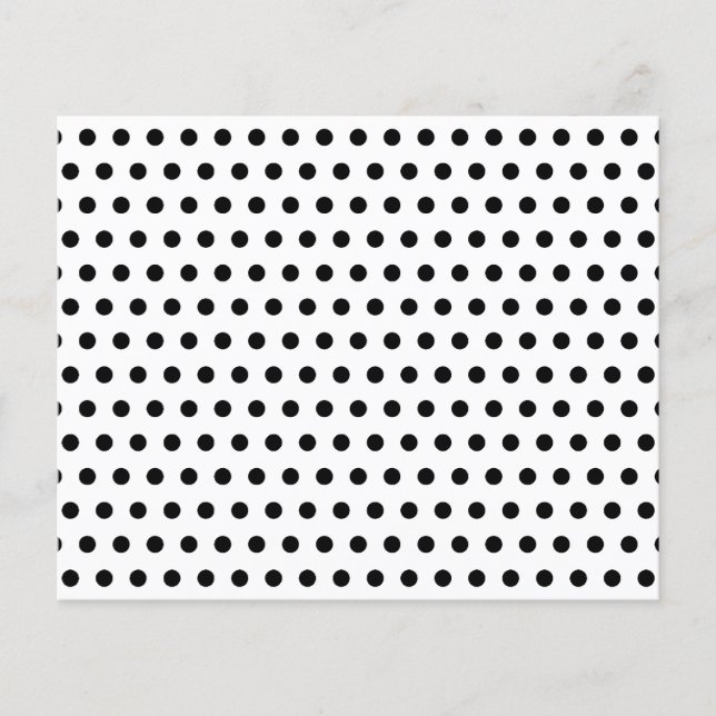 Black and White Polka Dot Pattern. Spotty. (Front)