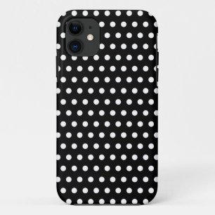 Black and White Polka Dot Pattern. Spotty. iPhone 11 Case