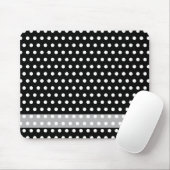 Black and White Polka Dot Pattern. Spotty. Mouse Mat (With Mouse)