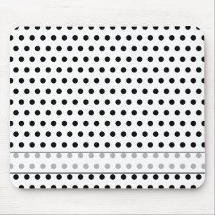 Black and White Polka Dot Pattern. Spotty. Mouse Mat