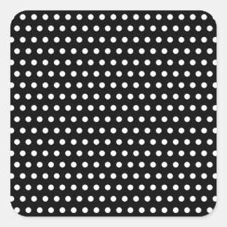 Black and White Polka Dot Pattern. Spotty. Square Sticker