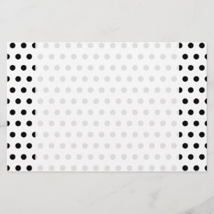Black and White Polka Dot Pattern. Spotty. Stationery