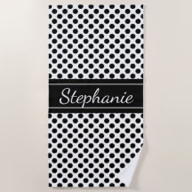 Black and White Polka Dot Personalised