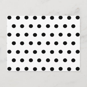 Black and White Polka Dot Postcard