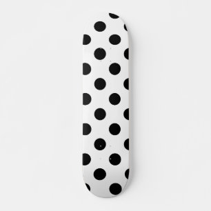 Black and White Polka Dot Skateboard