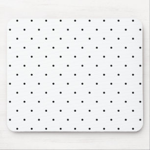 Black And White Polka Dot Spots Mouse Mat