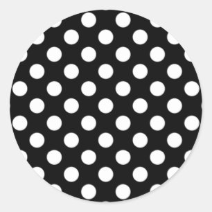 Black and White Polka Dot Sticker