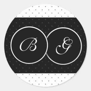 Black and white Polka Dot Stickers