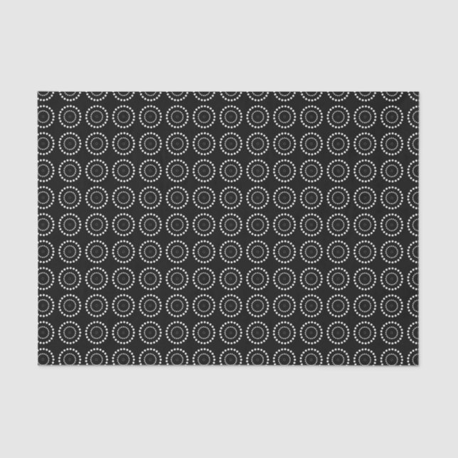 Black and White Polka Dot Tissue Paper (Front)