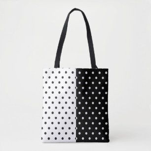 Black and White Polka Dot Tote Bag