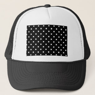 Black And White Polka Dot Trucker Hat