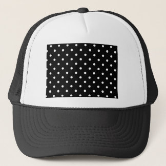 Black And White Polka Dot Trucker Hat