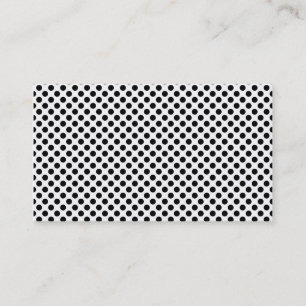 Black and white polka dots blank business cards. card