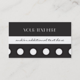 Black and White Polka Dots Business Card