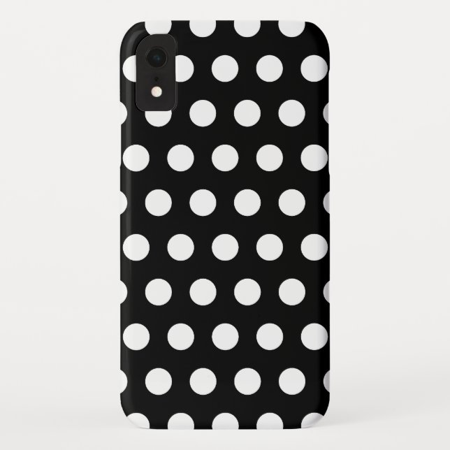Black and White Polka Dots Case-Mate iPhone Case (Back)