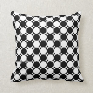 Black and White Polka Dots Cushion