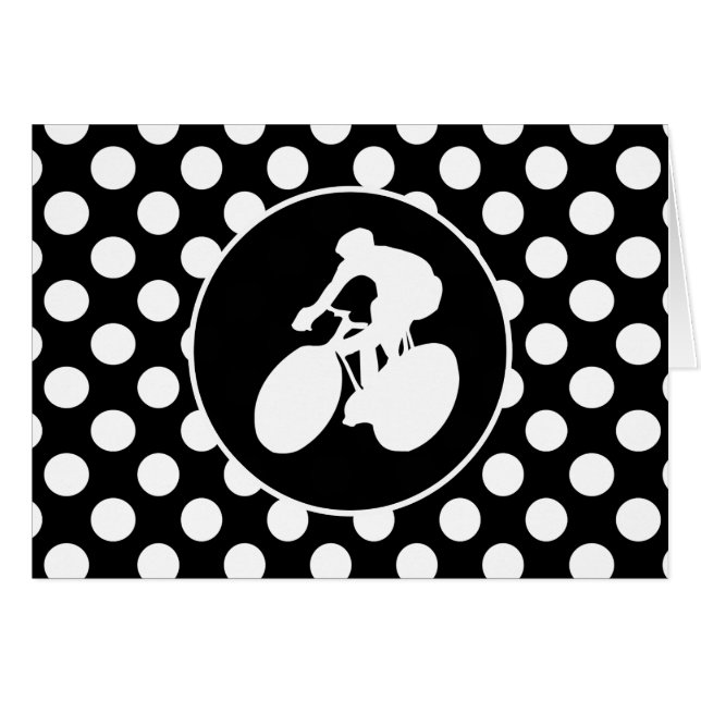 Black and White Polka Dots; Cycling (Front Horizontal)