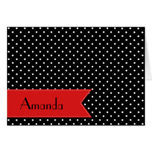 Black and White Polka Dots, Dotted, Your Name