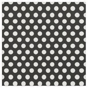 Black and White Polka Dots Fabric