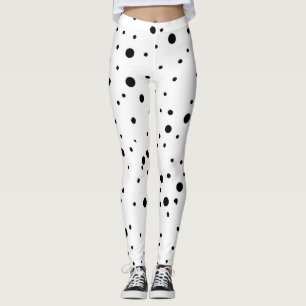 Black and White Polka Dots Leggings