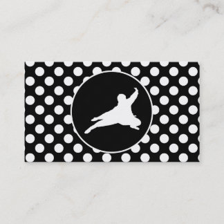 Black and White Polka Dots; Ninja Business Card