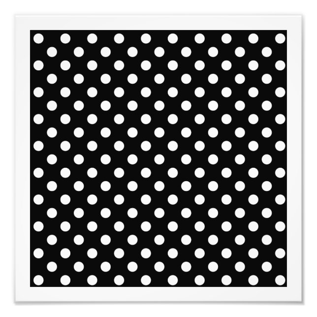 Black and White Polka Dots Photo Print (Front)