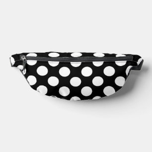 Black and White Polka Dots, Polka Dot Pattern Bum Bags