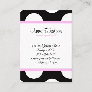 Black and White Polka Dots, Polka Dot Pattern Business Card