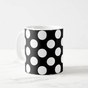 Black and White Polka Dots, Polka Dot Pattern Coffee Mug