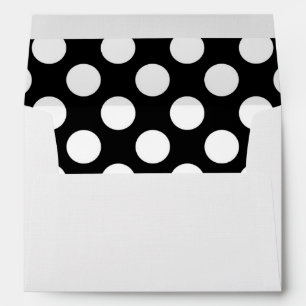 Black and White Polka Dots, Polka Dot Pattern Envelope