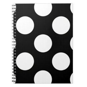 Black and White Polka Dots, Polka Dot Pattern Notebook