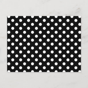 Black and White Polka Dots Postcard