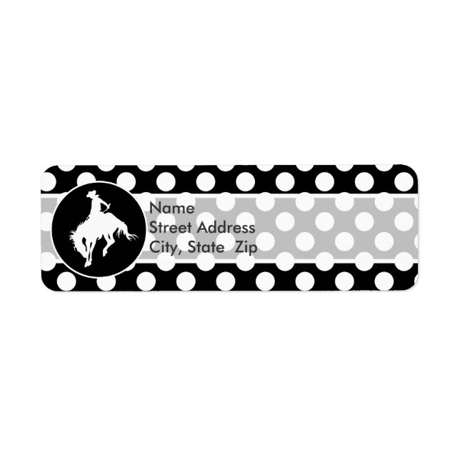 Black and White Polka Dots; Rodeo Cowboy (Front)