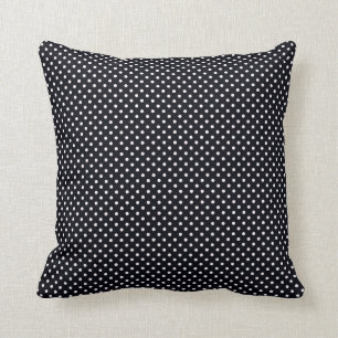 Black and White Polka Dots Throw Pillow