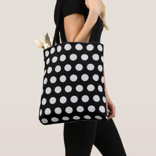 Black and White Polka Dots Tote Bag